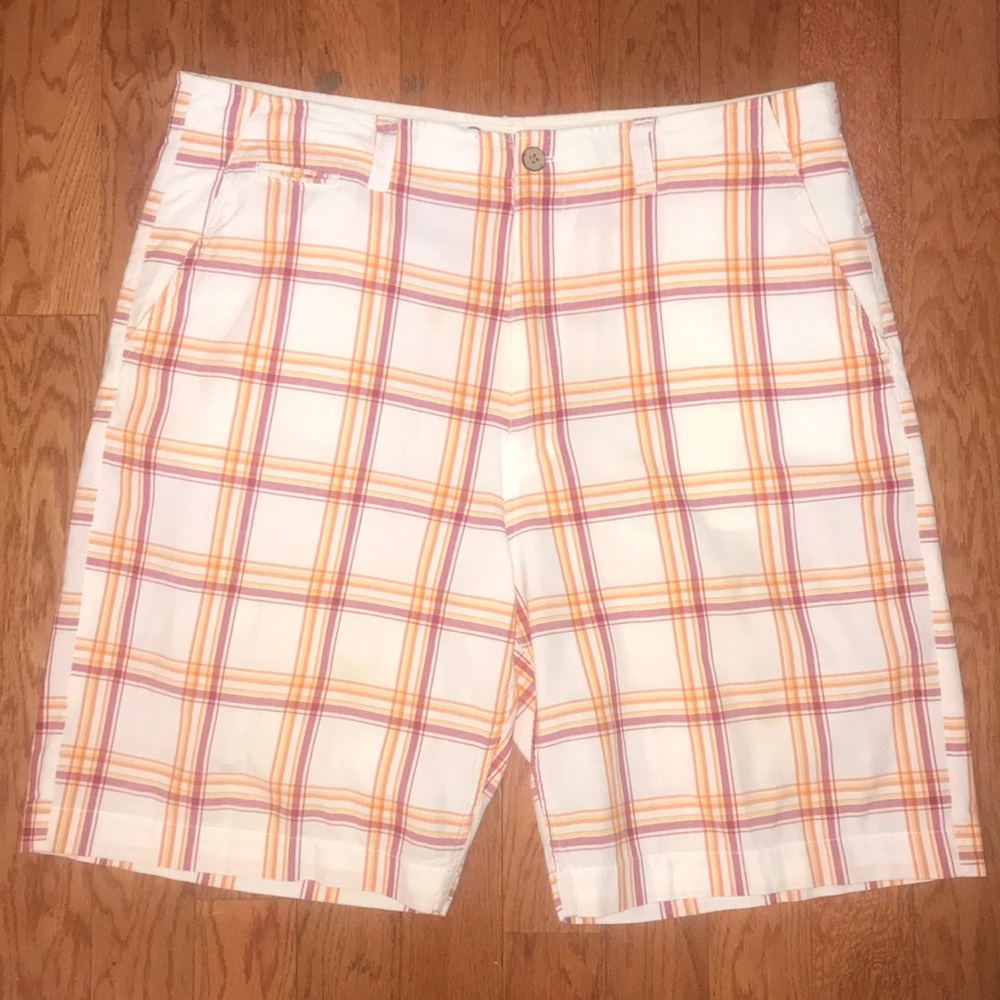 Size 38 Colorado Red/Orange/Yellow Plaid Shorts